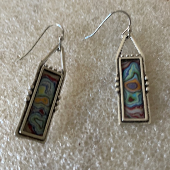 Vintage Jewelry - Enamel earrings